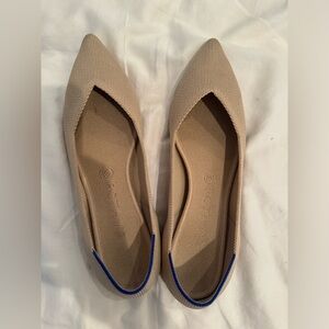 Rothy’s The Point Flats in Ecru, Size 10